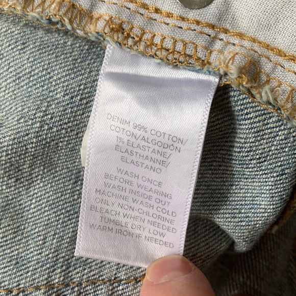 LOFT light wash distressed jean shorts - Picture 5 of 8